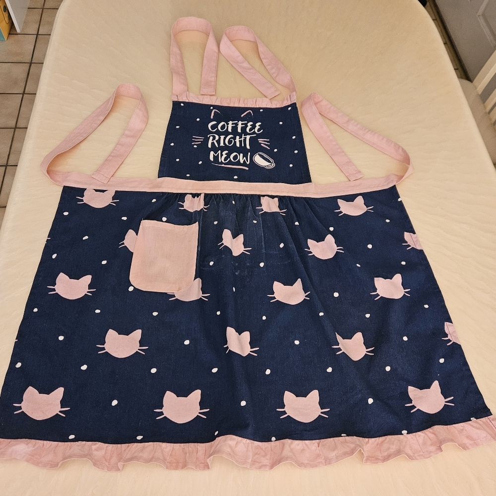 "Coffee Right Meow" Catlover apron by Pantry